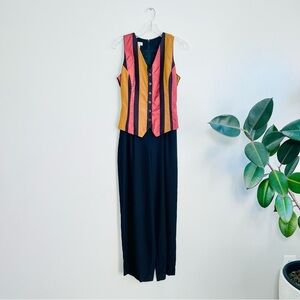 Ann Taylor vintage striped vest top jumpsuit